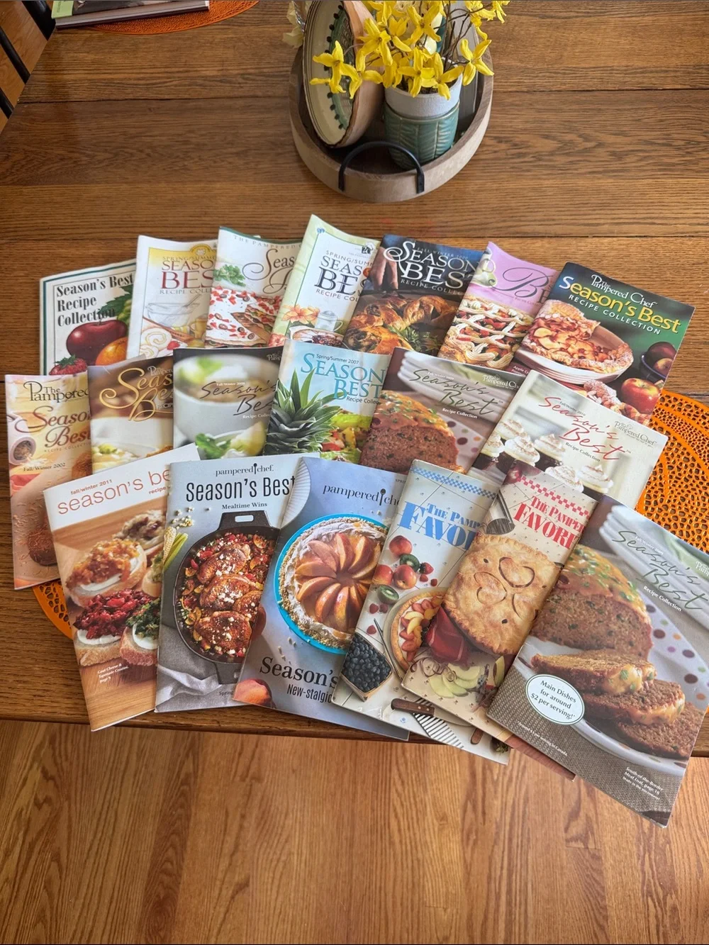 Pampered Chef Seasons Best Recipe Booklets Lot of 19 Cookbooks from 1997-2023